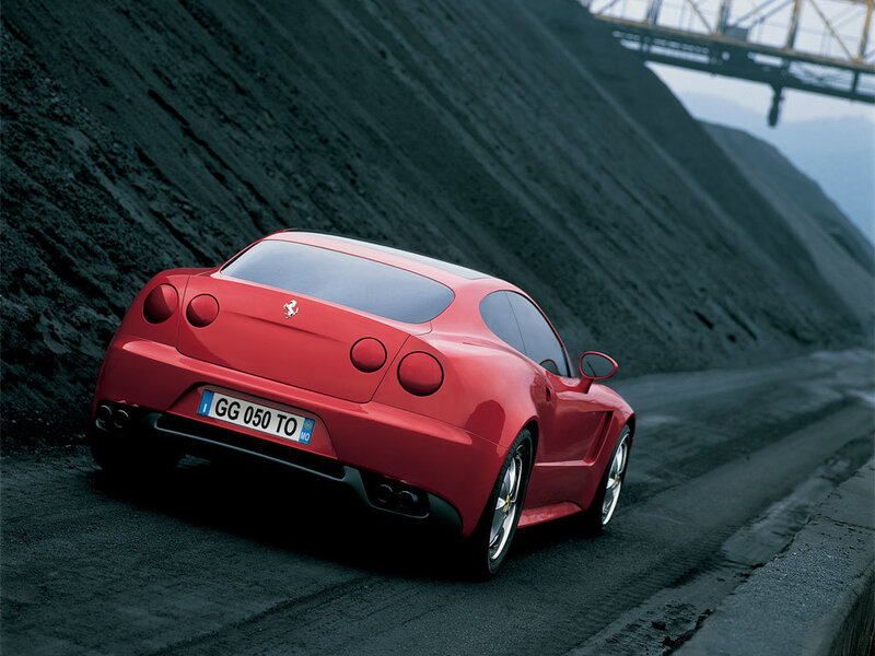 Red Ferrari Car — Dramatic, Photograph, Road, Hill, Bridge