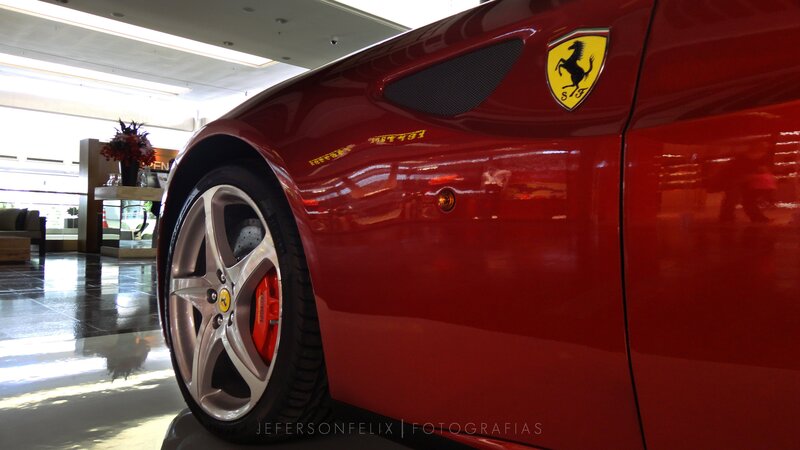 Red Ferrari Car — Dramatic, Photograph, Wheel, Logo