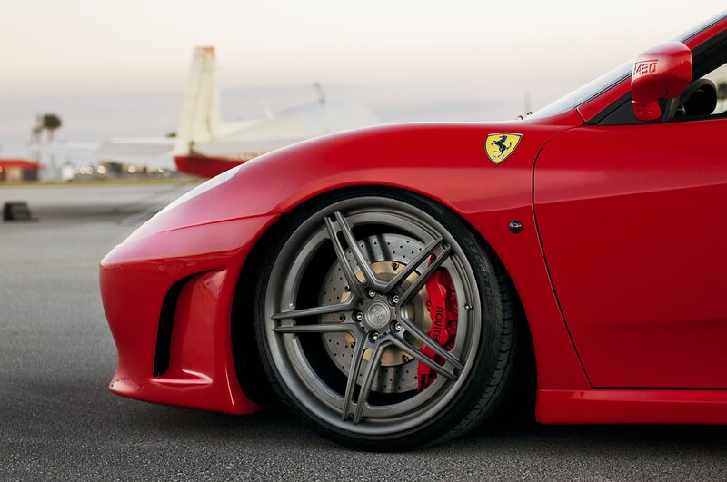 Red Ferrari Car — Dramatic, Sunset, Photograph, Airplane, Wheel