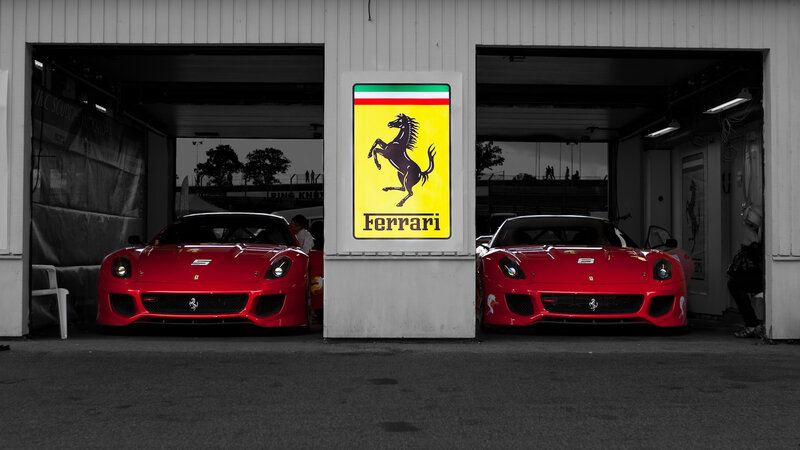 Red Ferrari Cars — Dramatic