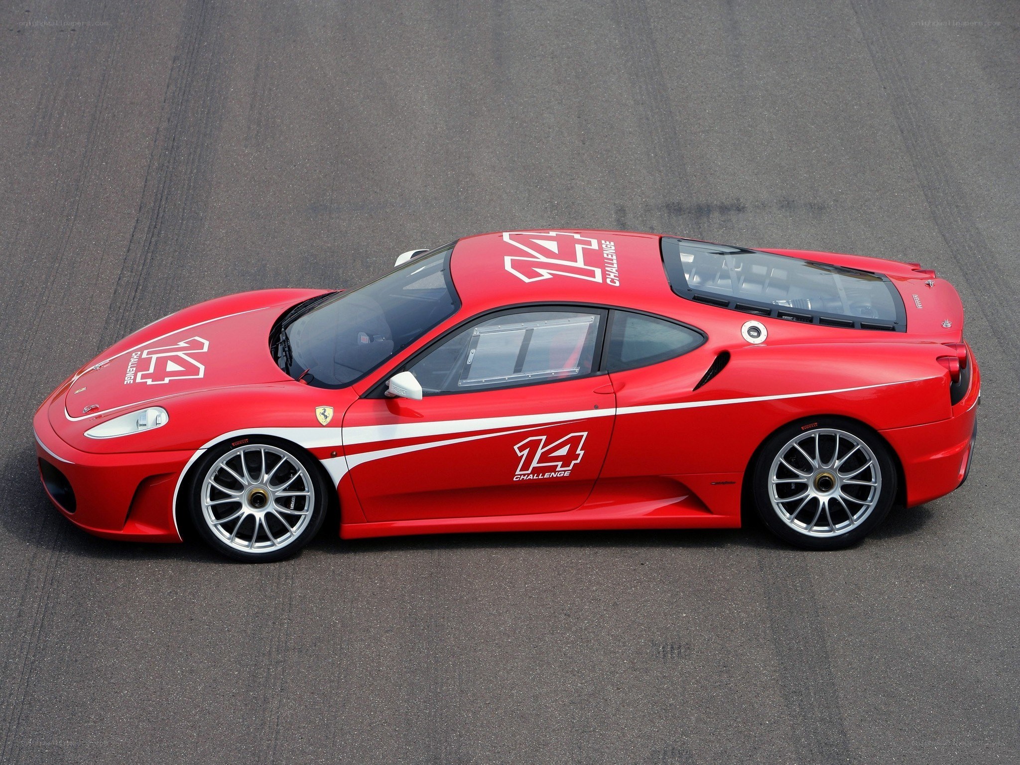 Red Ferrari Challenge car