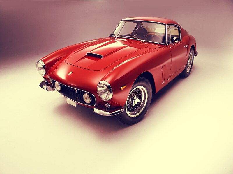 Red Ferrari classic car