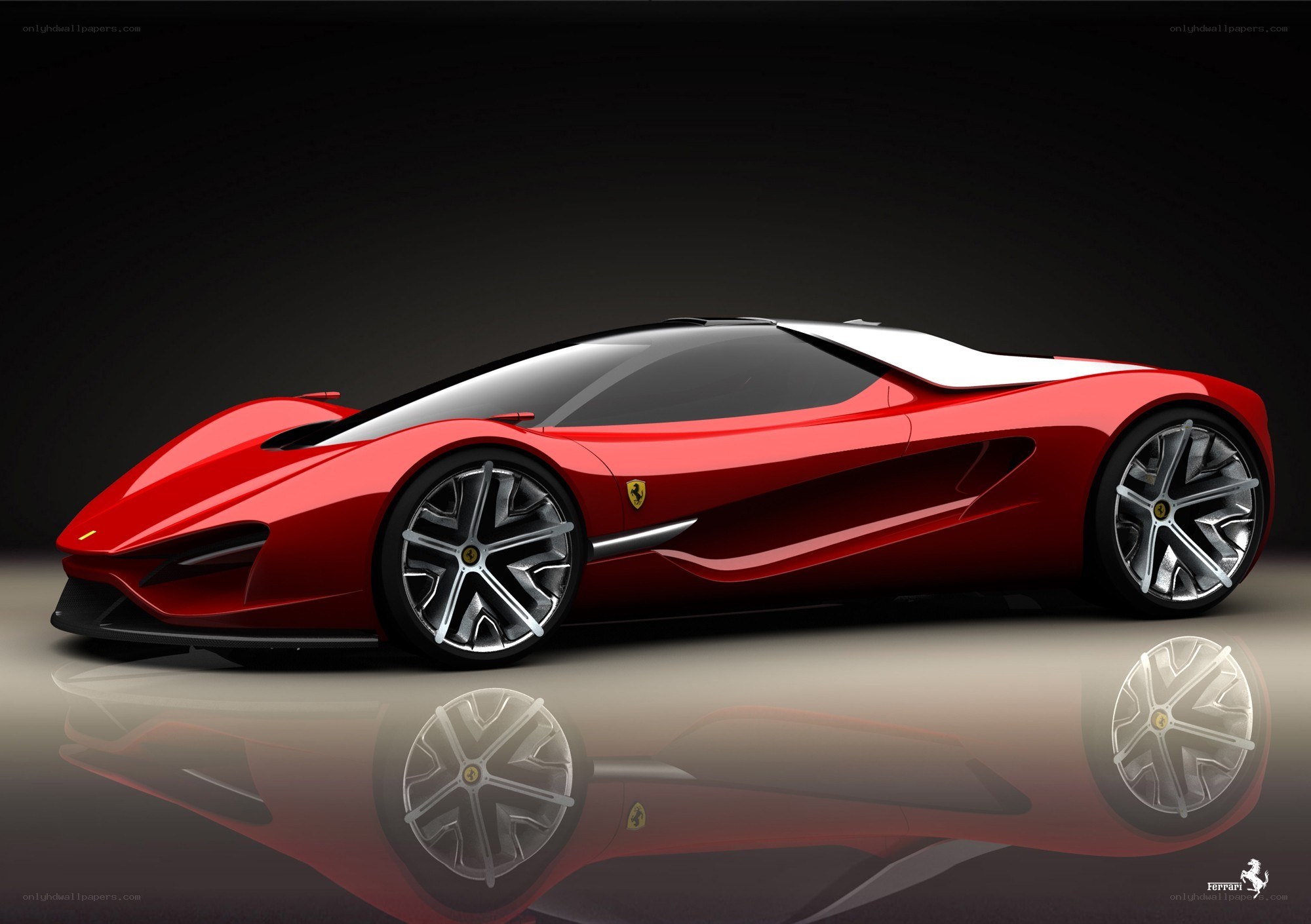 Red Ferrari concept car