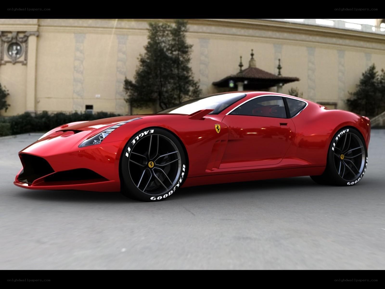 Red Ferrari concept car