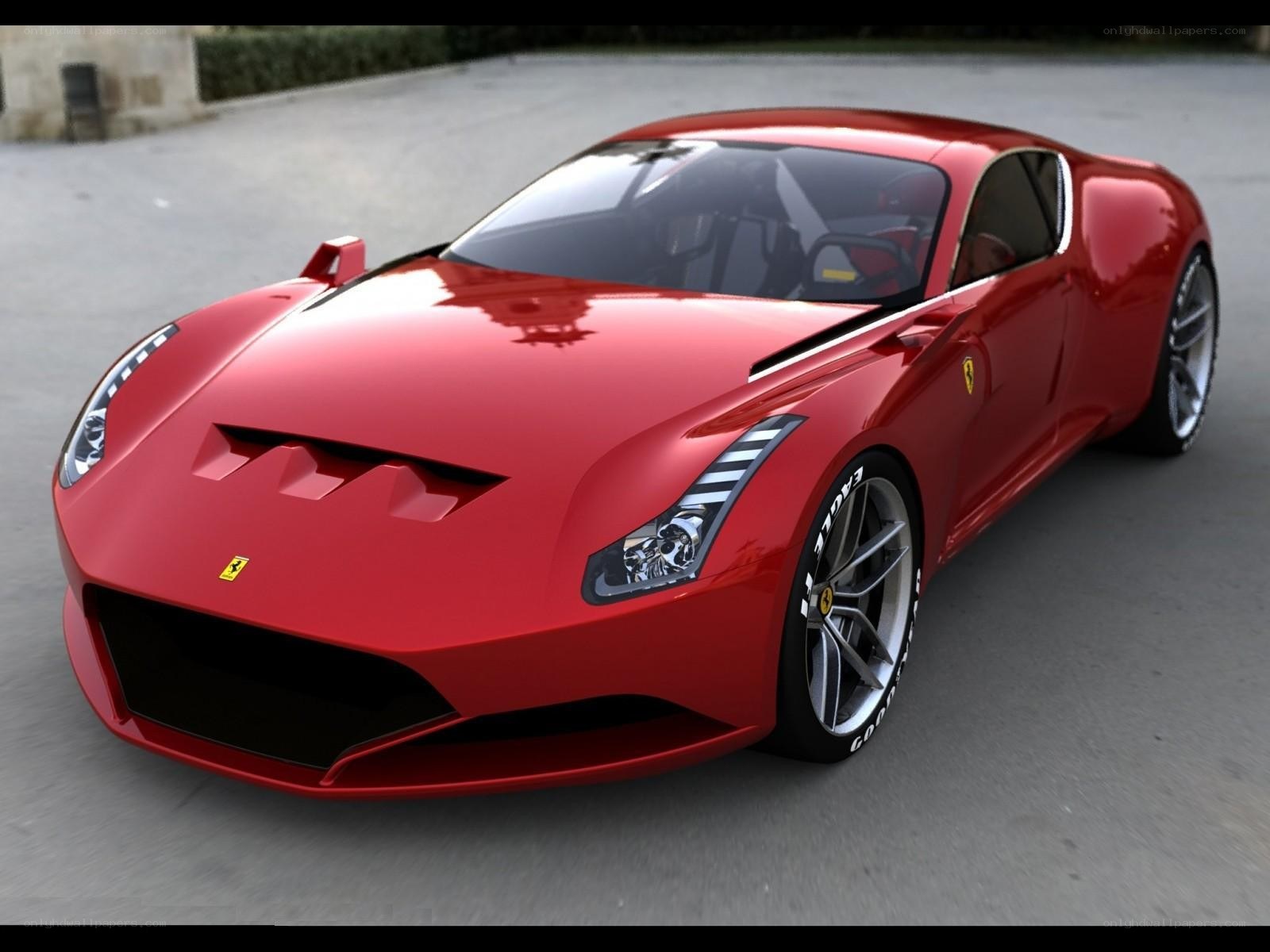 Red Ferrari concept car