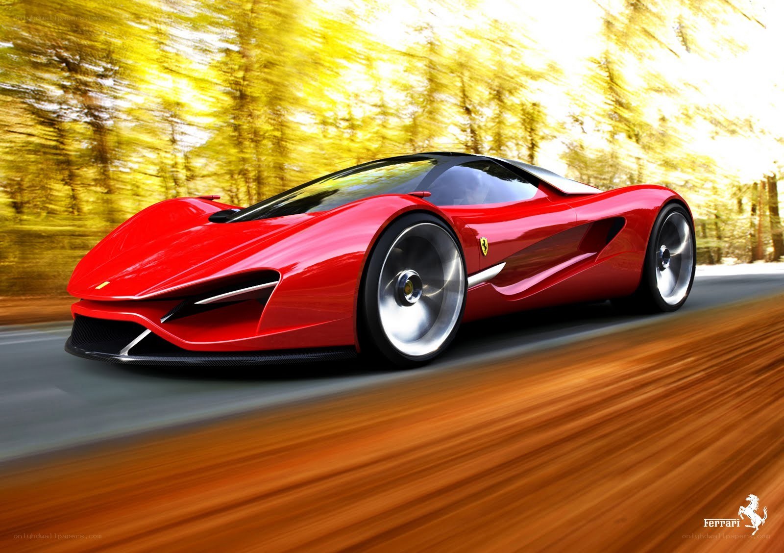 Red Ferrari concept car