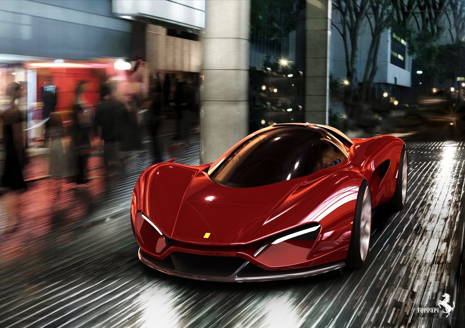 Red Ferrari concept car
