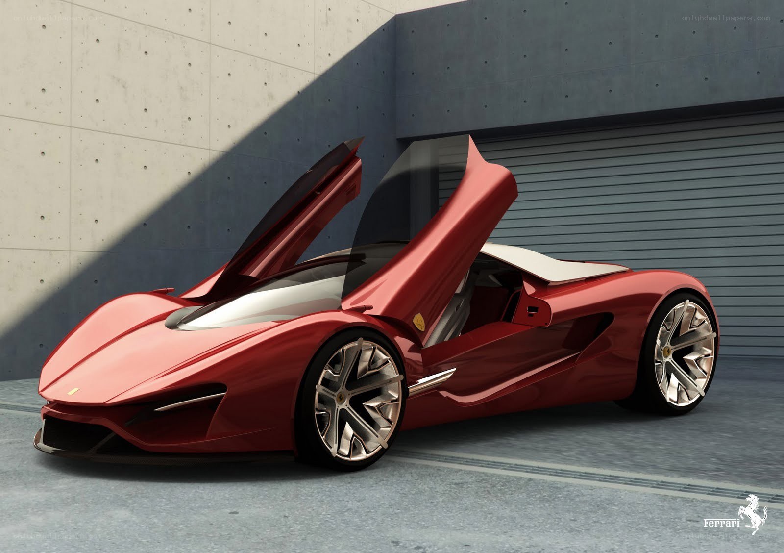 Red Ferrari concept car