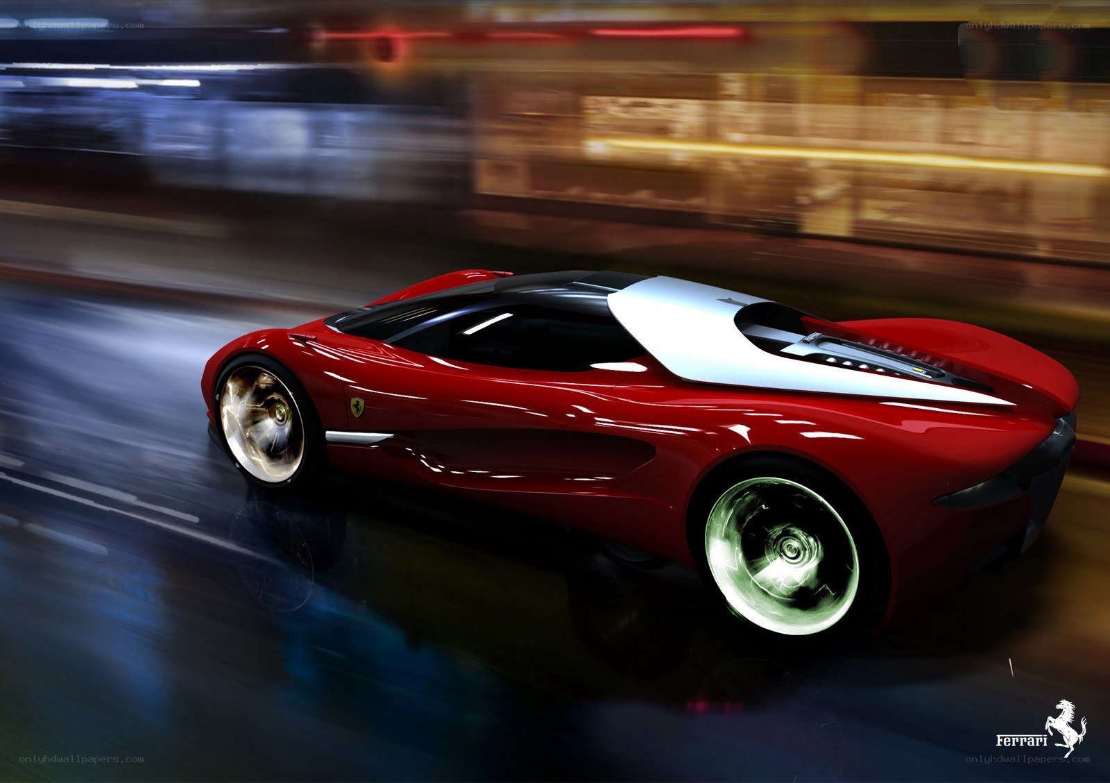 Red Ferrari concept car