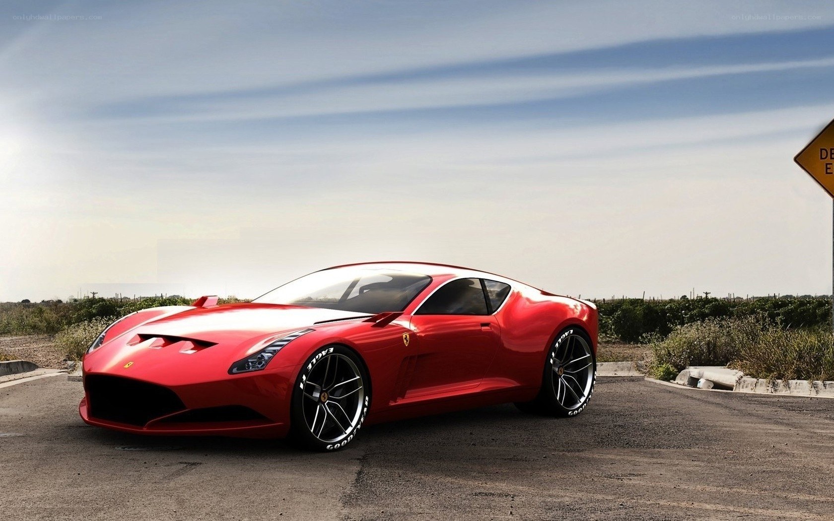 Red Ferrari concept car