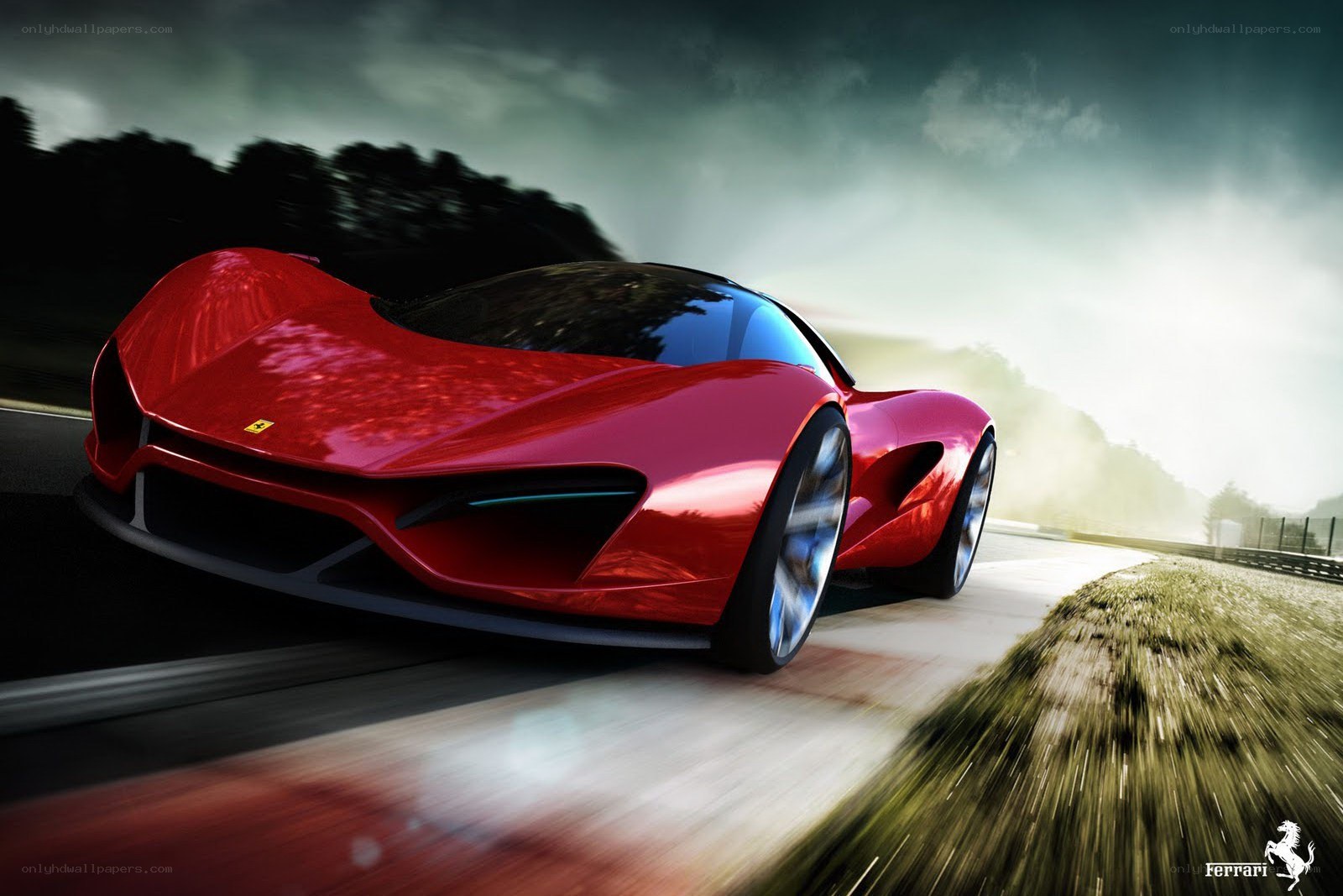 Red Ferrari concept car
