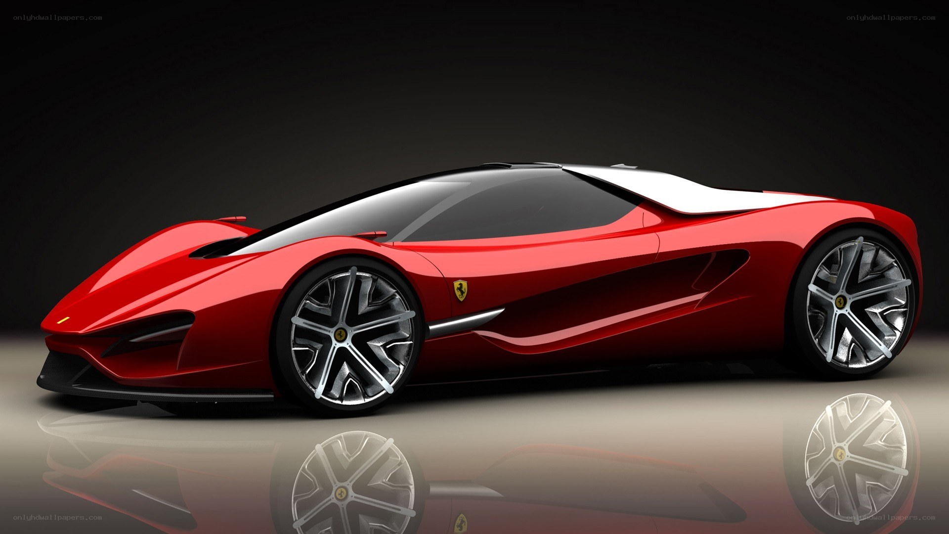 red ferrari concept car