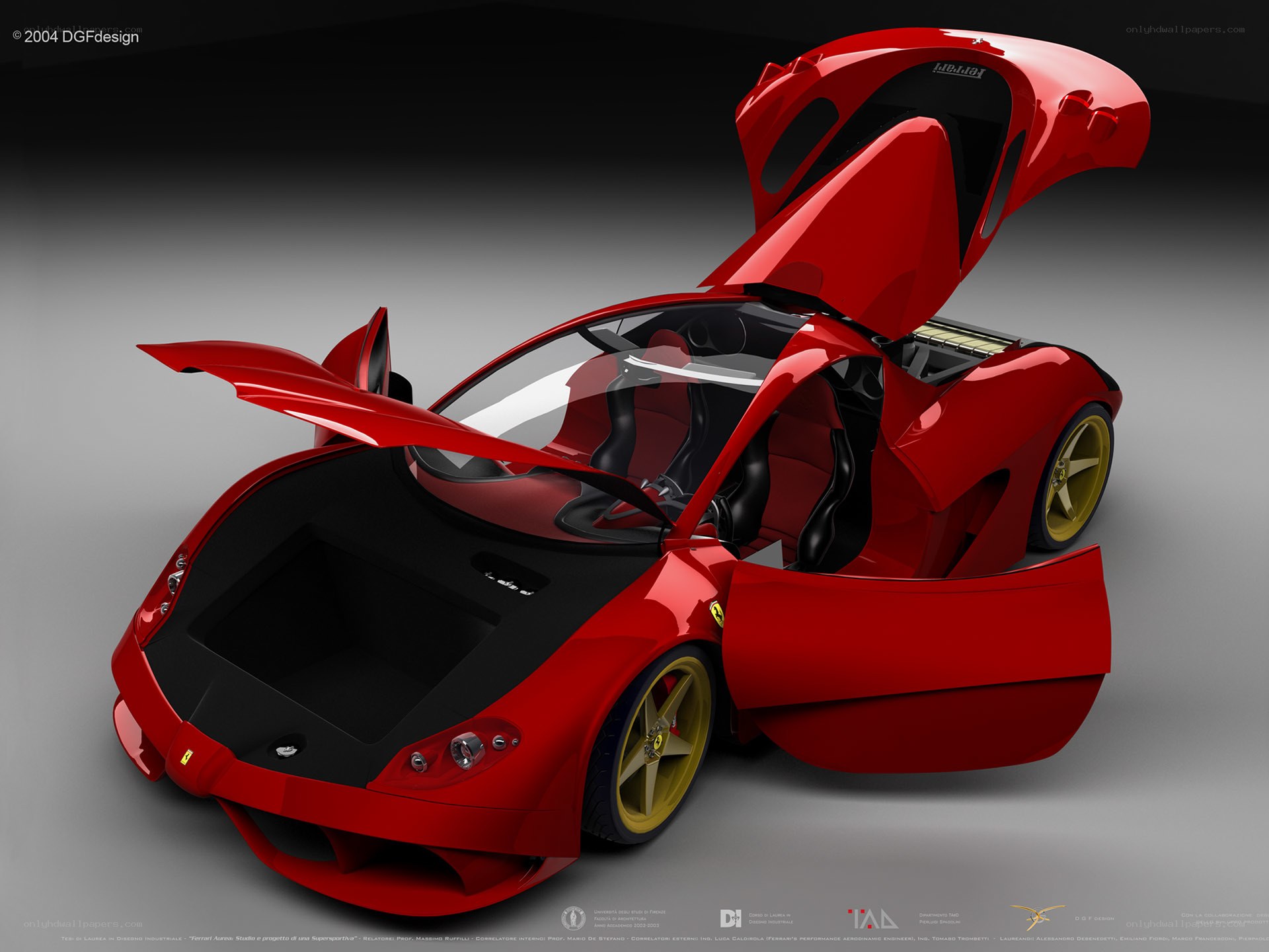 Red Ferrari concept car