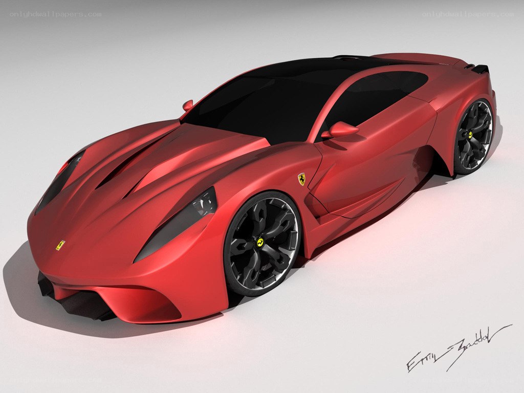 red ferrari concept car