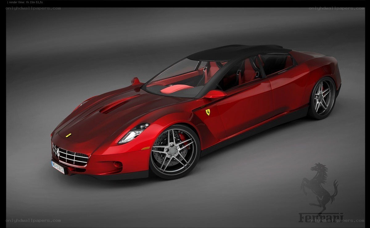 Red Ferrari concept car