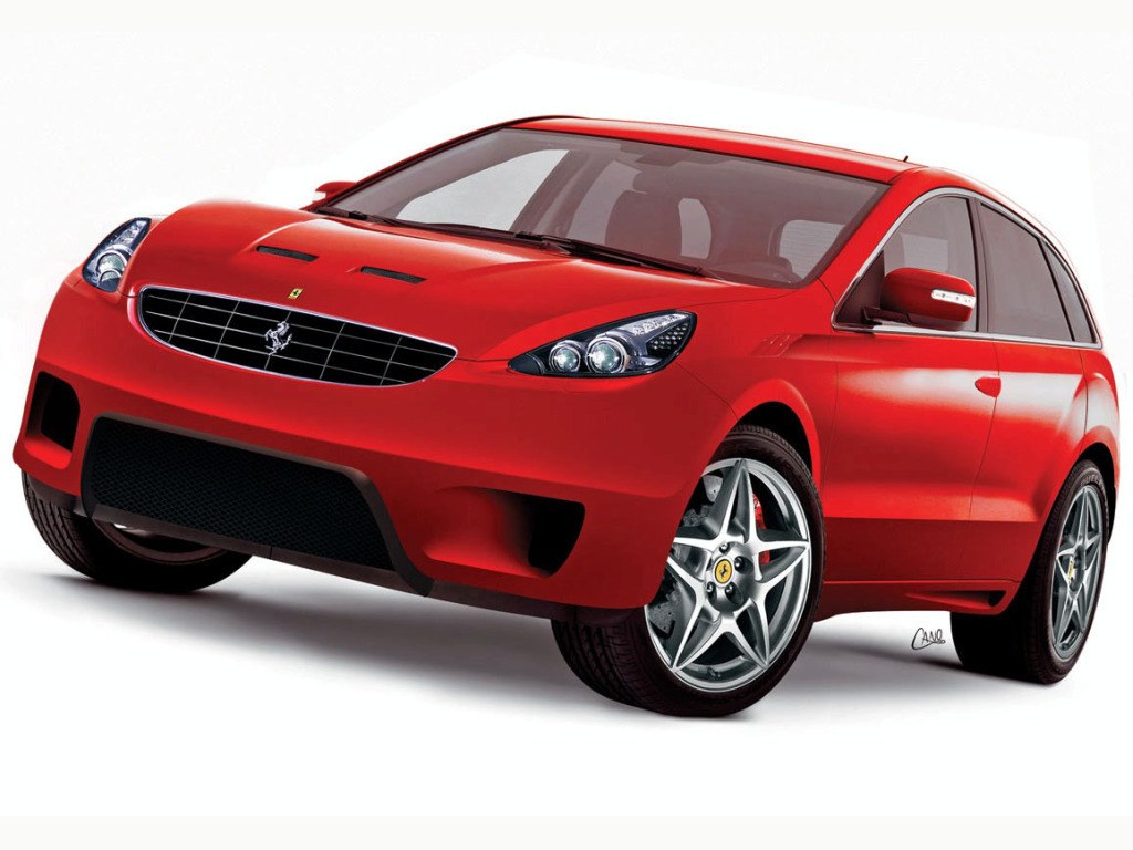 red ferrari concept car
