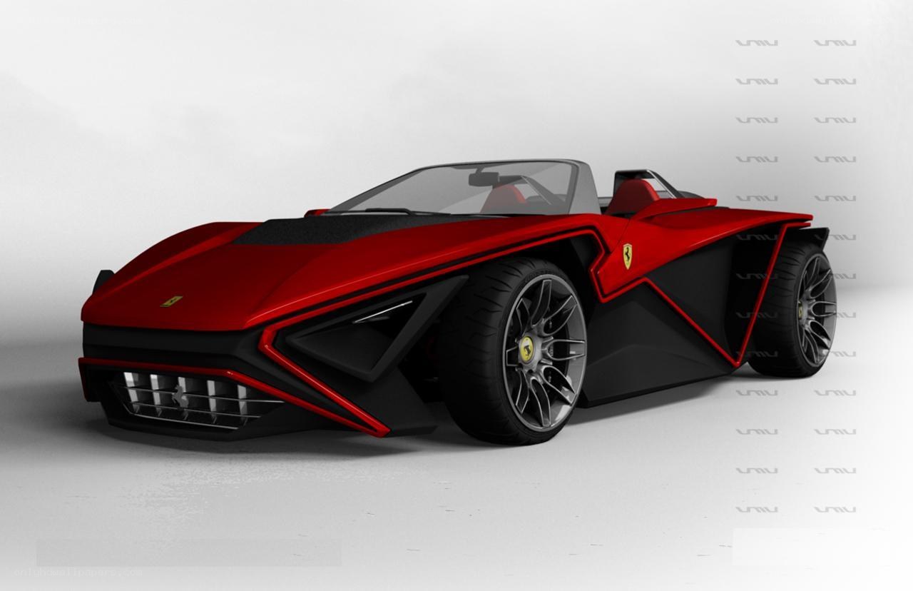 red ferrari concept car