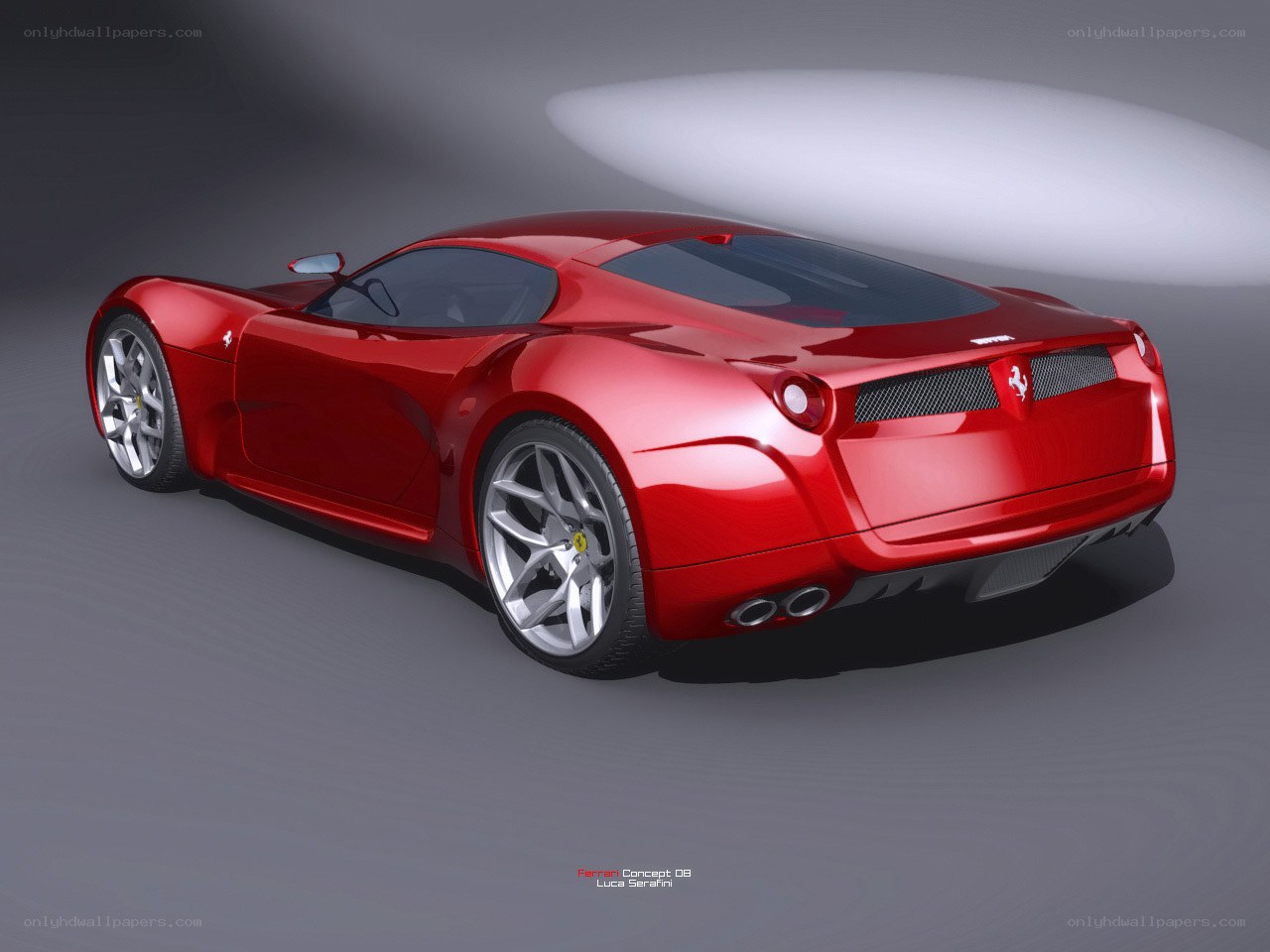 Red Ferrari concept car