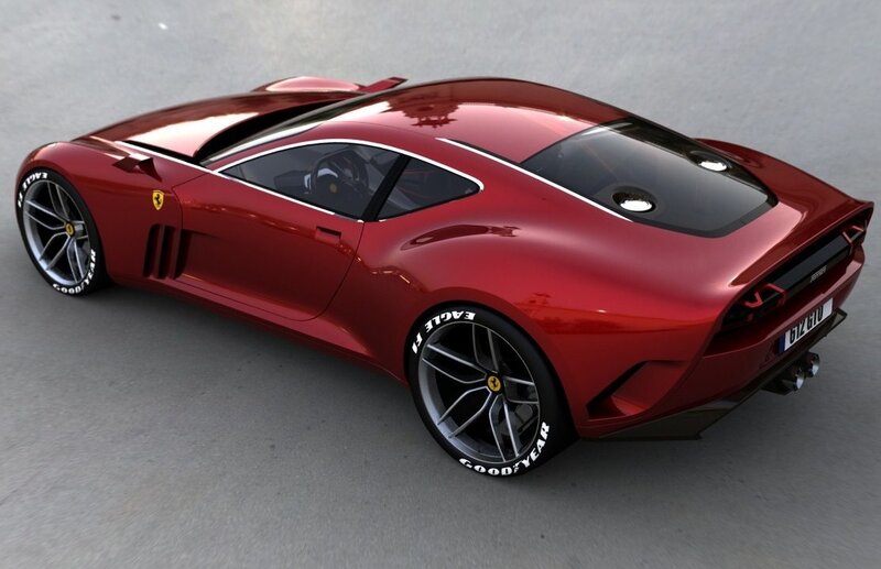red ferrari concept car