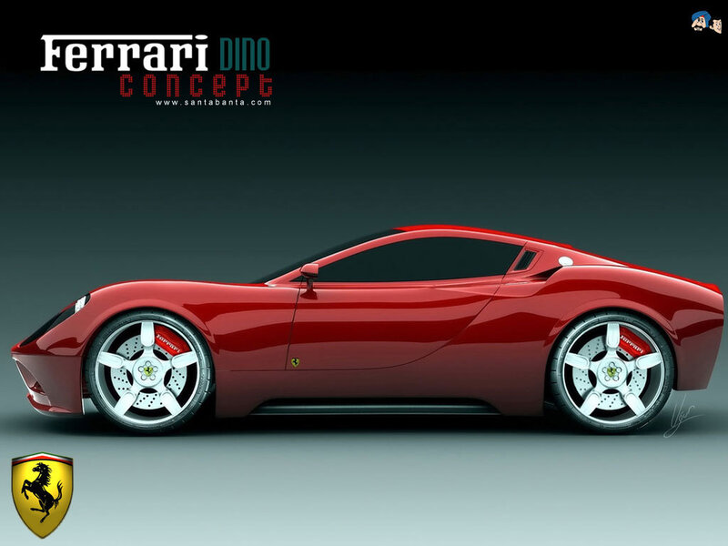 Red Ferrari Concept Car — Dramatic, 3d Render