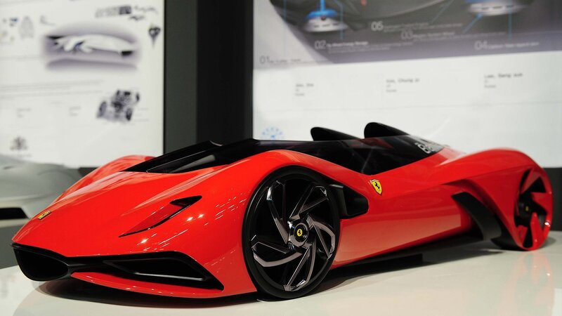 Red Ferrari Concept Car — Modern