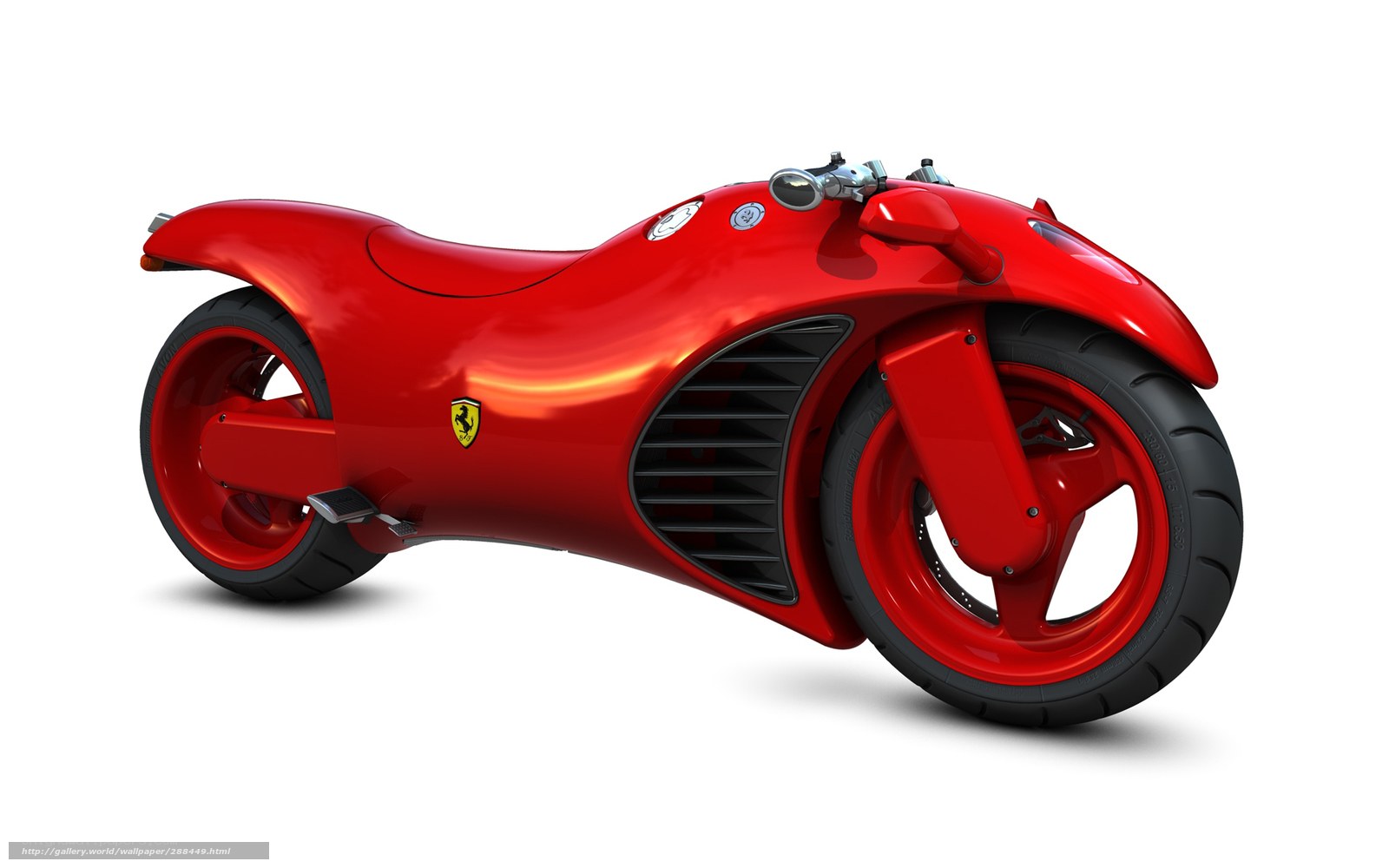 Red Ferrari concept motorcycle