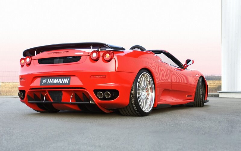 Red Ferrari convertible
