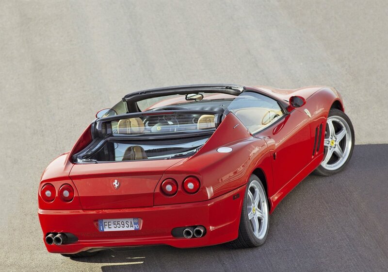 Red Ferrari convertible