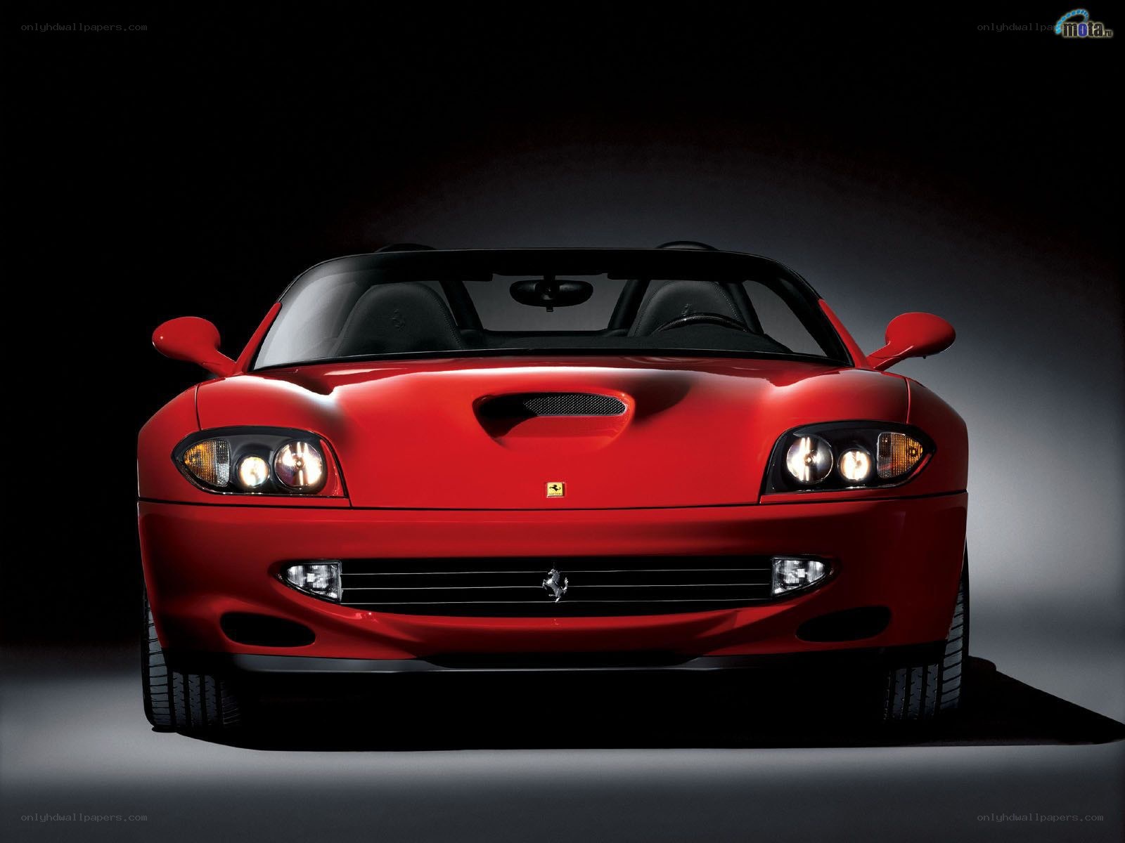 Red Ferrari convertible
