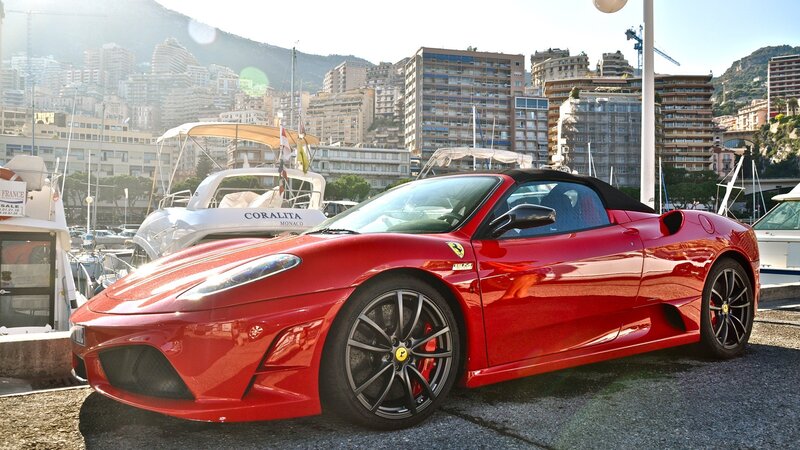 Red Ferrari Convertible — Bright