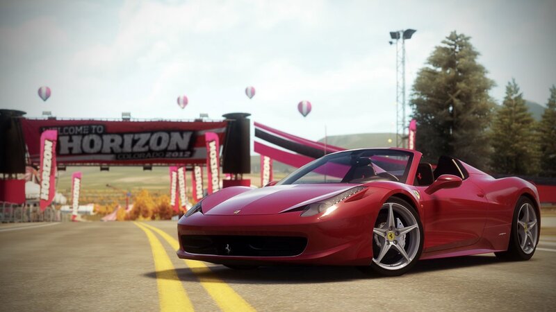 Red Ferrari Convertible — Calm, Afternoon, 3d Render