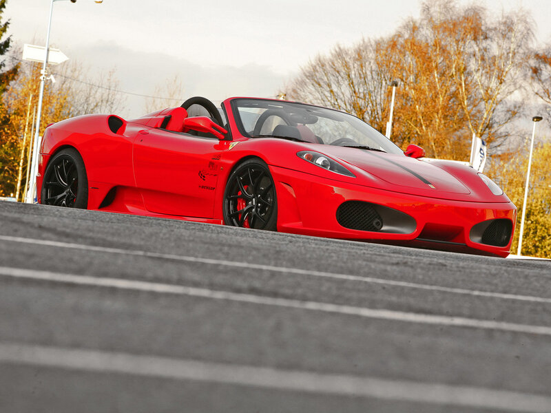Red Ferrari Convertible — Calm, Autumn