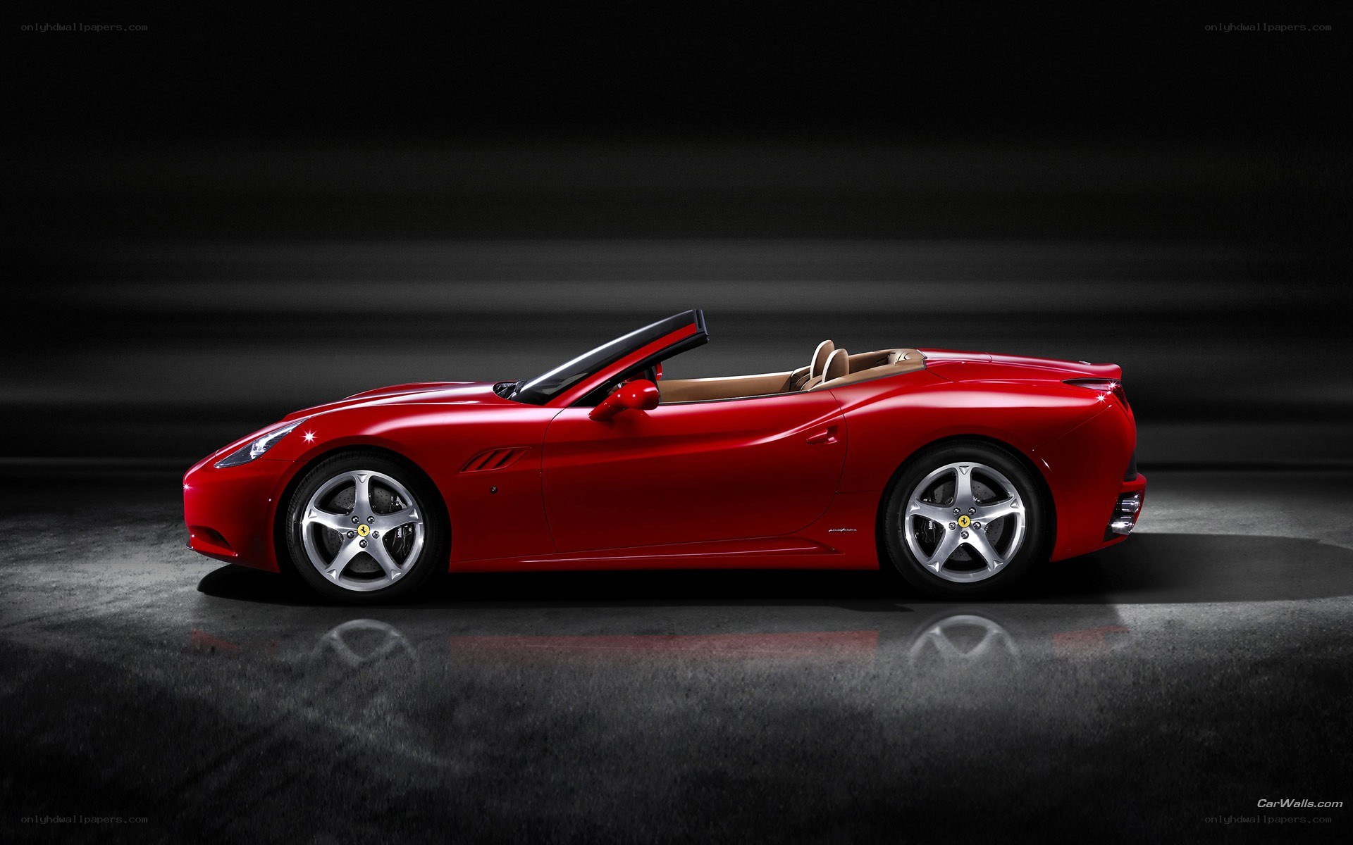 red ferrari convertible car