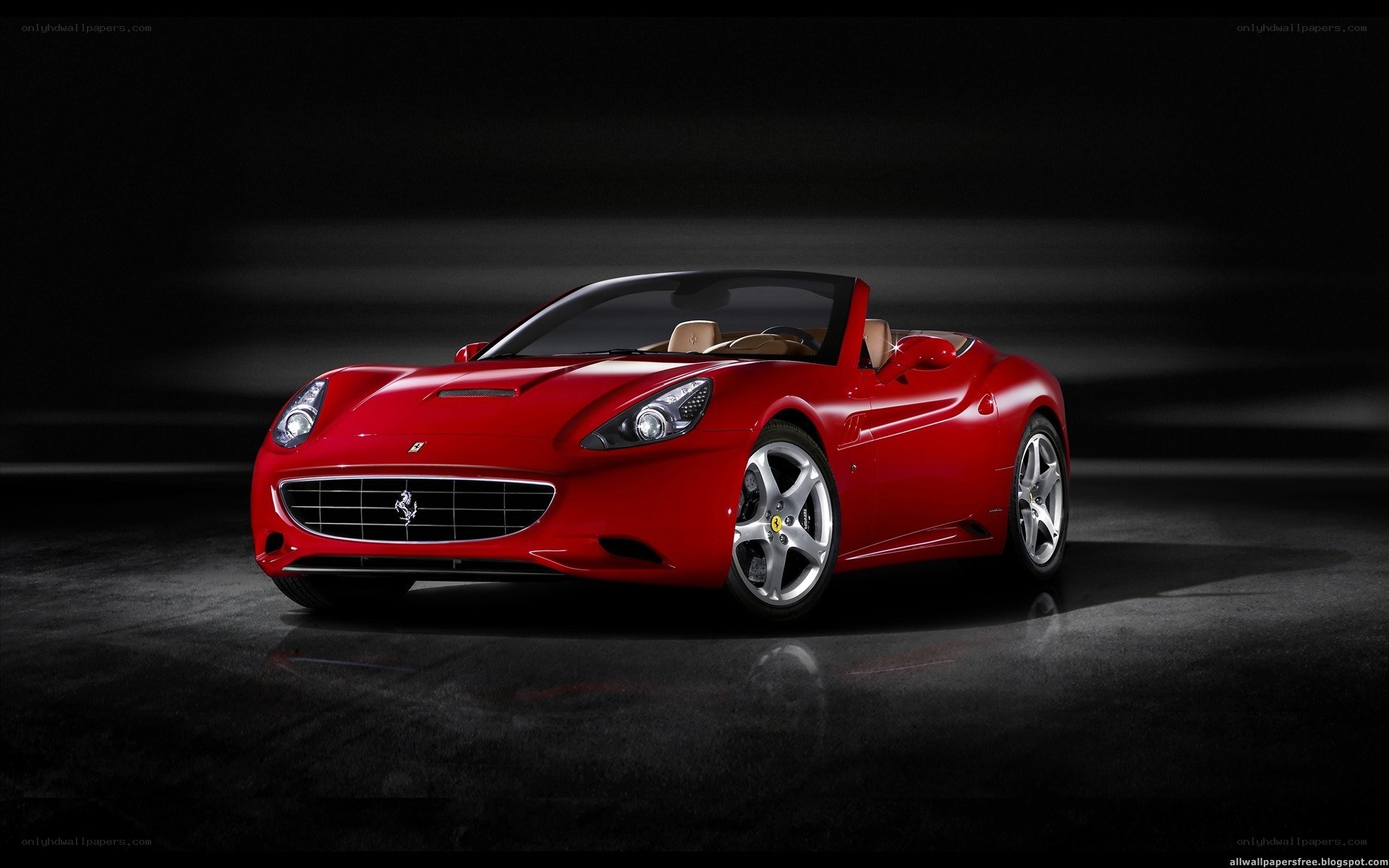 red ferrari convertible car