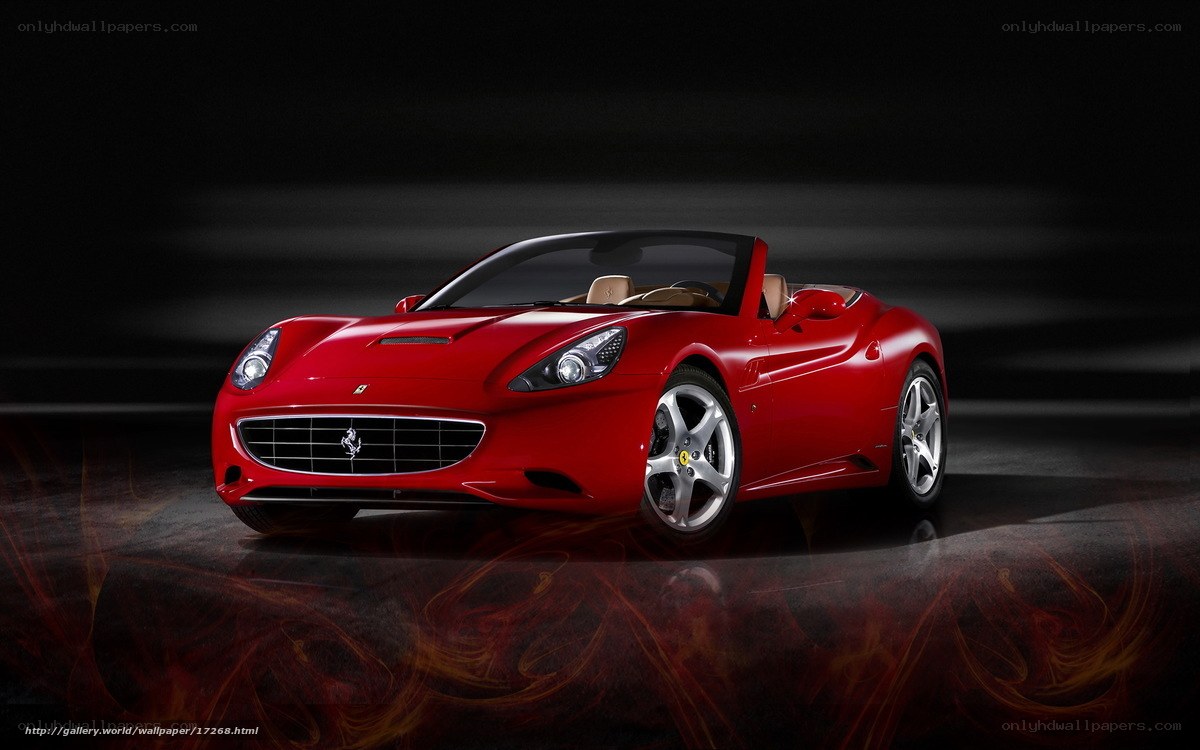 Red Ferrari convertible car