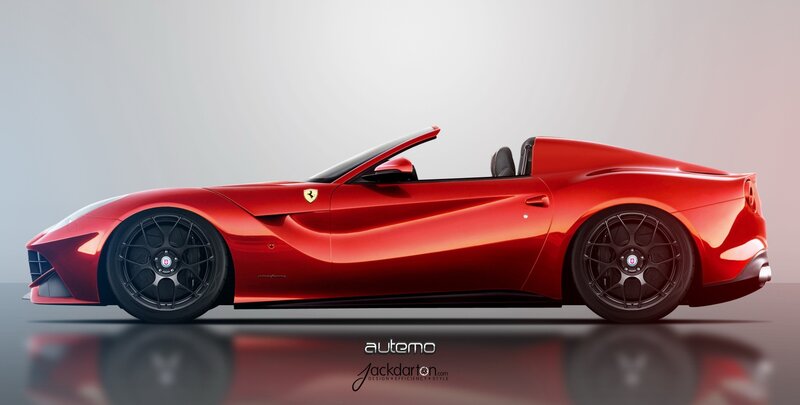 red ferrari convertible concept