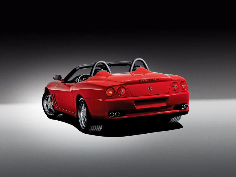 Red Ferrari Convertible — Dramatic, Photograph, Car, Exhaust Pipes