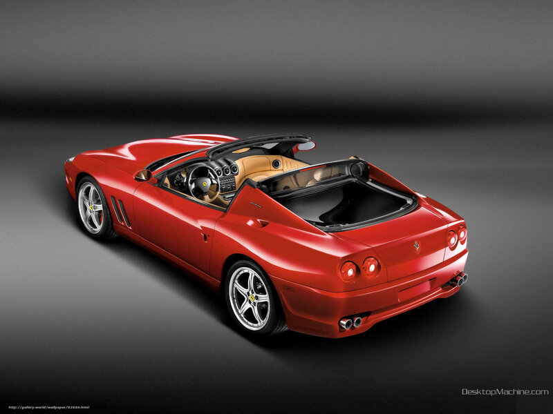 Red Ferrari Convertible — Dramatic, Photograph, Car Interior