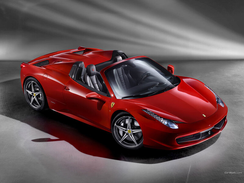 Red Ferrari Convertible — Dramatic, Photograph, Car, Seat