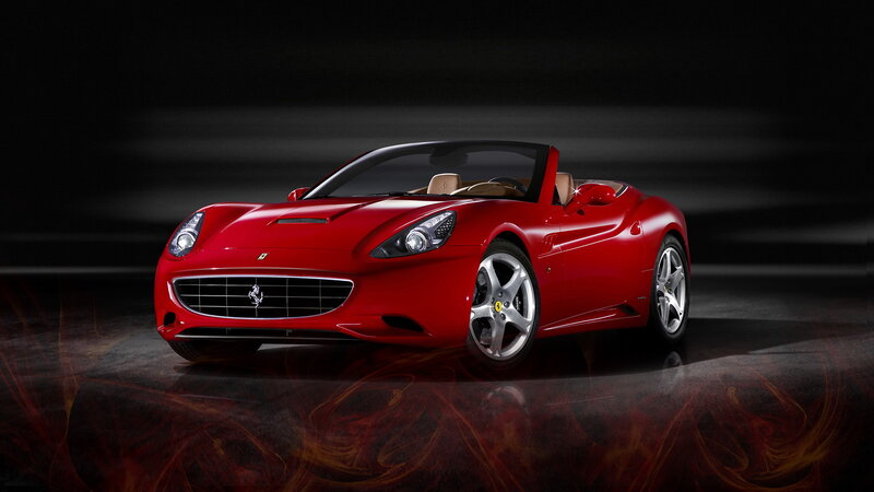 Red Ferrari Convertible — Dramatic, Photograph, Car, Seats
