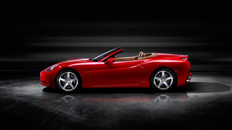 Red Ferrari Convertible — Dramatic, Photograph, Car, Tire, Seat