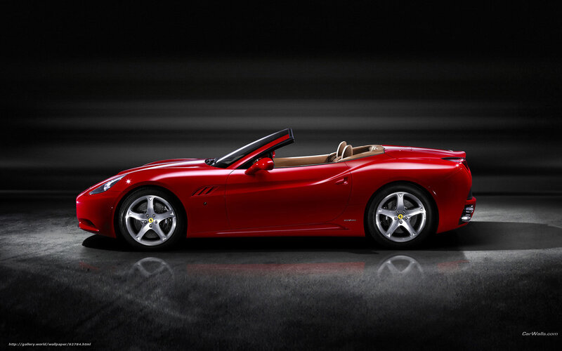 Red Ferrari Convertible — Dramatic, Photograph, Car, Tire