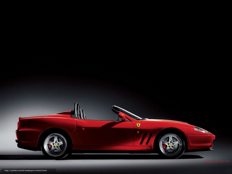 Red Ferrari Convertible — Dramatic, Photograph, Car, Wheel