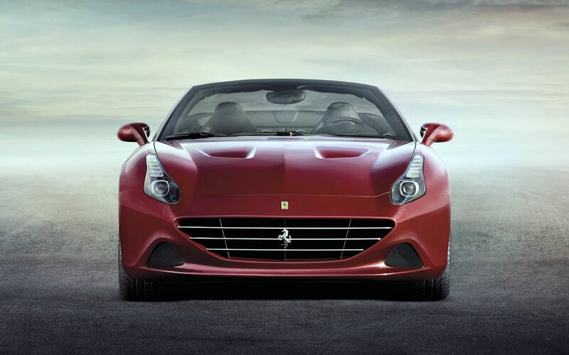 Red Ferrari Convertible — Dramatic, Photograph, Car, Windshield