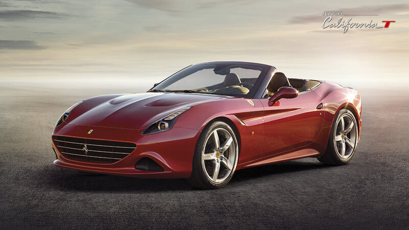 Red Ferrari Convertible — Dramatic, Sunset, Photograph, Car, Sky