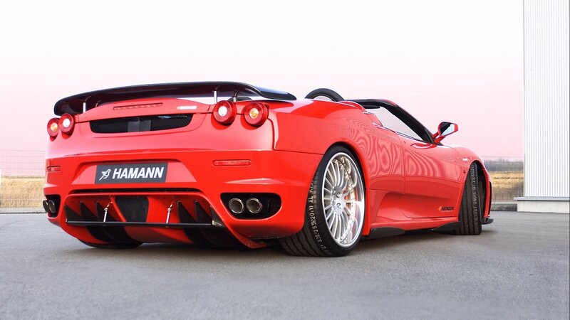 Red Ferrari Convertible — Dramatic, Sunset, Photograph, Car, Tire