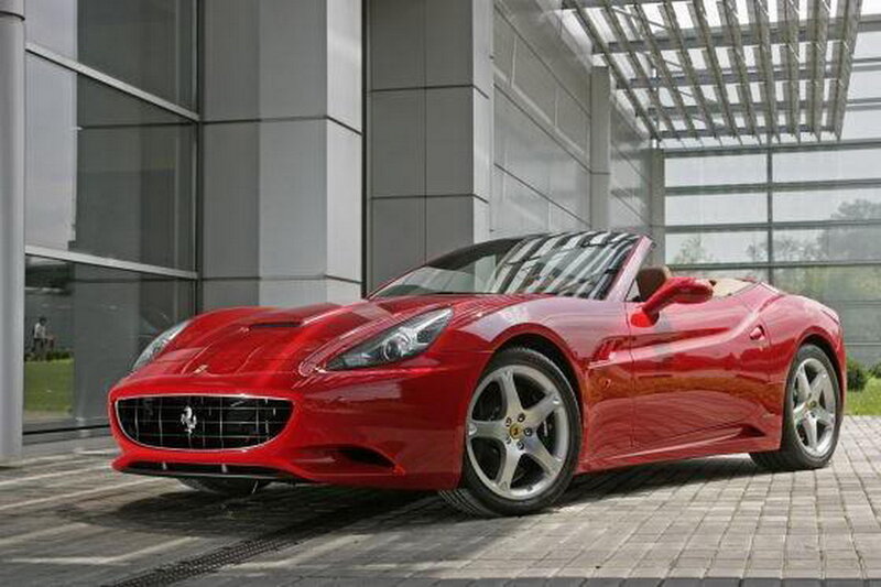 Red Ferrari Convertible — Modern