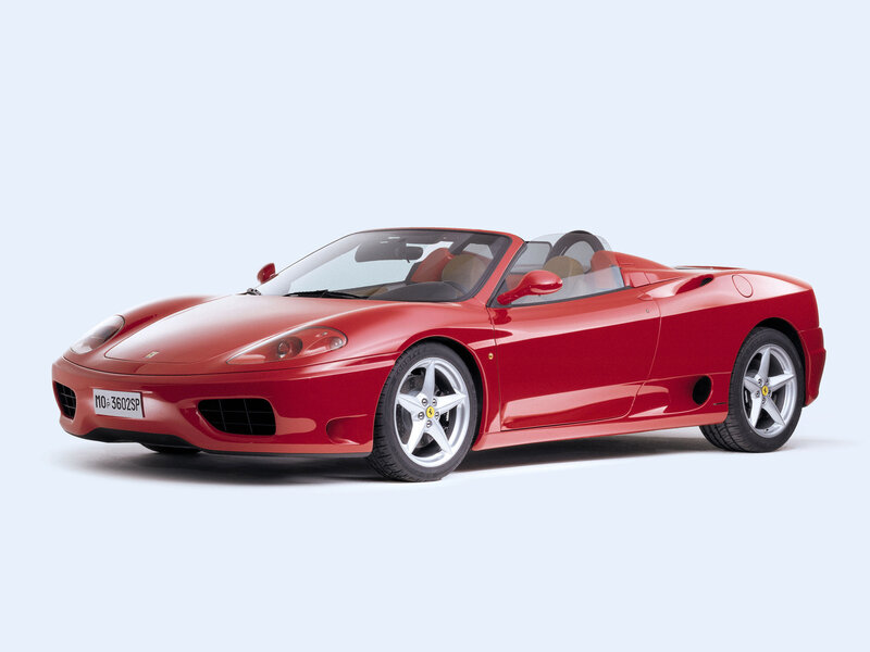 Red Ferrari Convertible — Neutral, Photograph, Car, License Plate