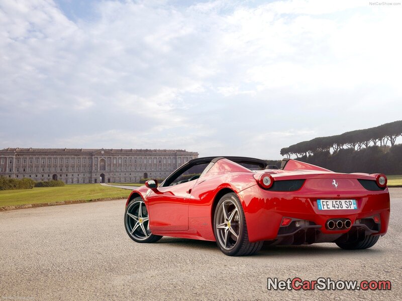 Red Ferrari Convertible — Serene, Afternoon, Photograph