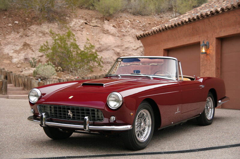 Red Ferrari Convertible — Serene